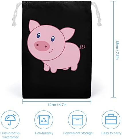 Симпатична Цртана Торба За Складирање На Платно За Свињи За Повеќекратна Употреба Торбичка За Торбичка За Торби За Торби За Домашно Патување