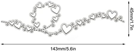 Yyangz Carbon Steel DIY Love Heart Heart Clace Moad, метална цветна чипка форма за сечење умира, намалување на умирања за правење