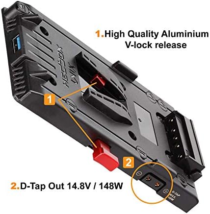 HEDBOX UNIX-4X-HOLD II System KIT-Плоча за адаптер за батерии со V-монтажа, со 15мм LWS/DSLR Rod System Aluminum 120 дупка со сирење.