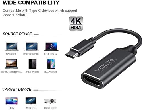 Работи од Volt Plus Tech HDMI 4K USB-C комплет компатибилен со LG 17Z95N-G.AAS9U1 Професионален адаптер со дигитален целосен 2160p, 60Hz излез!