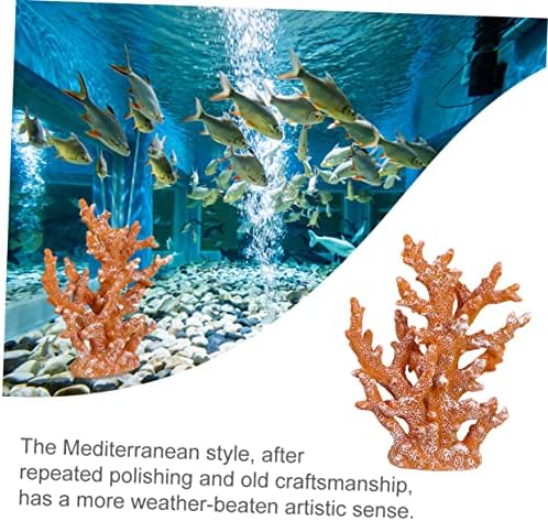 Викаски смола корал факс растенија риба аквариум декорација Минијатурна декорација вештачки корал за аквариум риба резервоар украси смола аквариум
