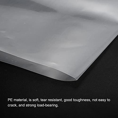 Patikil Clear Flat Open Open Poly Caghs Не-лепливи ПЕ пластични торбички за малопродажба 5,5 мил 4х19,5 во хардвер, колекционерски