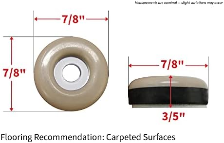 Пастир хардвер 9456 7/8-инчен круг, лизгачи на мебел за слајд за слајд, 8-пакувања, тен