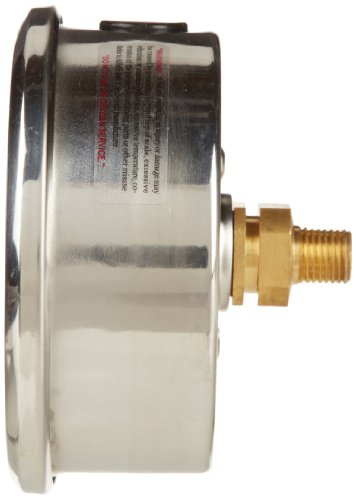 PIC мерач 202L-404F 4 DIAL, 0/160 PSI опсег, 1/4 Машка големина на врската со NPT, Централна облога на глицерин, исполнет со притисок