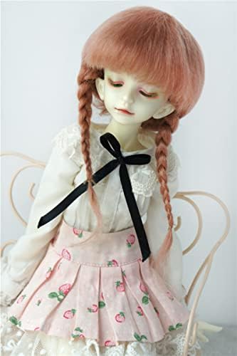 1/4 Mohair Doll Pigs JD018 7-8inch 18-20cm msd долга убава Ана двојна плетенка bjd коса