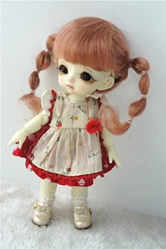 Jusuns Doll Wigs JD573 Twins Sugar обложена со Бери Пони Мохаир Кукл перики Јосд 0Б11 Лати Додатоци за жолта кукла