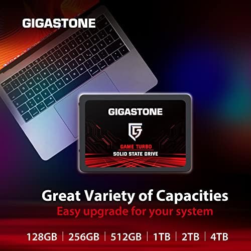 Гигастон Игра Турбо 512GB SSD SATA III 6Gb/s. 3D NAND 2.5 Внатрешна Цврста Состојба Диск, Прочитајте ДО 560MB/s. Компатибилен СО PS4,