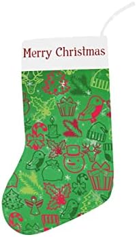 Божиќно порибување со новогодишна елка, птица зелена шема 18 инчи голем Божиќен декор