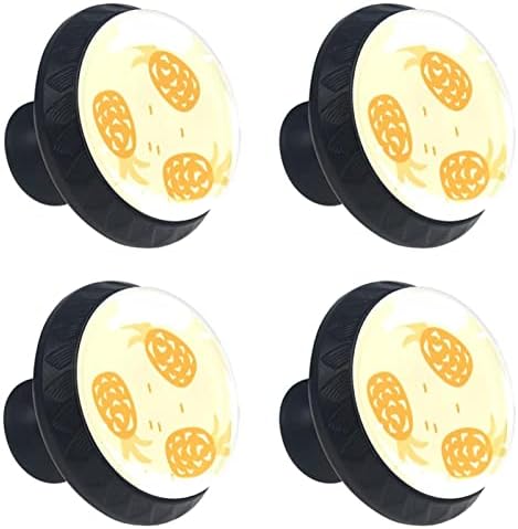 Едноставни копчиња од ананас за кујнски ормани за облекување кристално стаклени копчиња за фиоки влече кабинет рачка хардвер црно