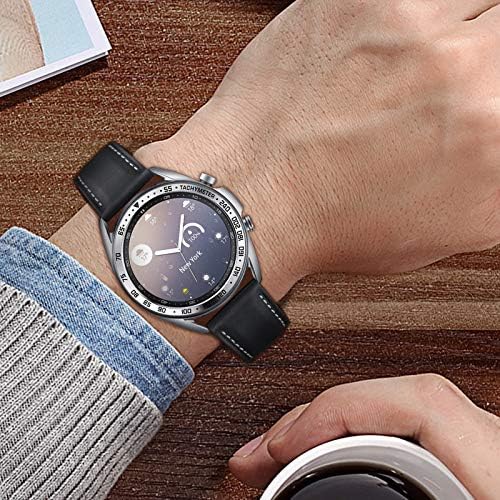 Fintie Bezel Styling компатибилен со Galaxy Watch 3 41mm, Bezel Ring Leadesive Cover Anti Scratch Не'рѓосувачки челик Заштита компатибилен со Galaxy Watch 3 додаток, црна и сребрена, 41мм, 41мм