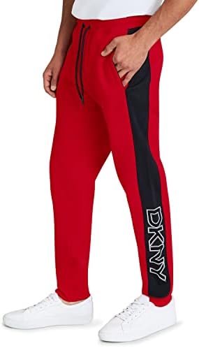 Машки џемпери на DKNY - лесни панталони со џогирање на руно со џебови