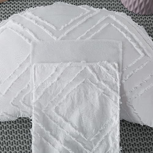 Lemfux породилно стоматовите перници за двојни клинови за бремени жени кои спијат, мала прилагодлива бела перница за бременост за поддршка на грбот, стил на бохо, за с?