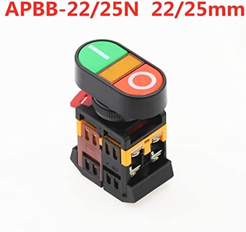 ESAAH APBB-22N-25N PPBB-30N Start-STOP Double Pushbuttons Switch со LED LAMP 22mm 25mm 30mm DC12/24/36 AC220/380V