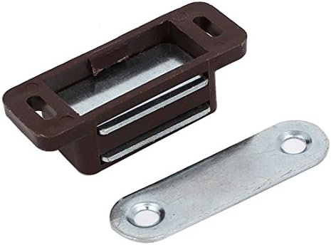 Аексит шкаф гардероба хардвер пластична обвивка магнетна врата врата кафеава улови 42x17x13mm 4 парчиња