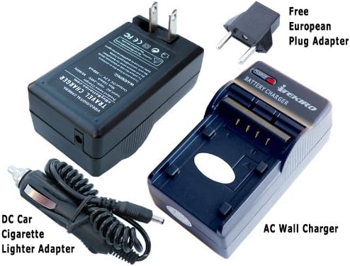 Itekiro AC Wall DC Car Battery Chit Chat за Panasonic DMC-FX180K + Itekiro 10-во-1 USB кабел за полнење