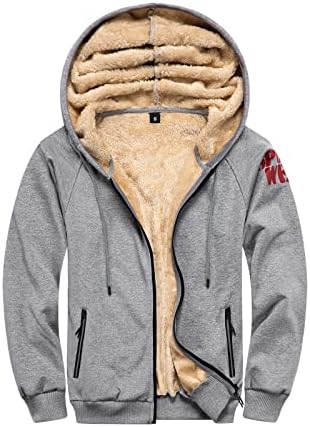 ADSSDQ јакни за мажи, плус големина Основна јакна за пешачење Менс Фестивал со долги ракави со долги ракави, палта се вклопуваат меки целосни ZIP14