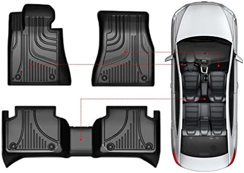 Автомобилски подни душеци за Toyota Camry 2018-2023, тешки tpe сите временски автомобили подни душеци, 1-ви и 2-ри ред целосен поставен гумен под подни облоги, анти-лизгачки авто