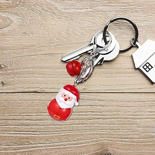 АБООФАН 6 ПЦС Божиќни украси за клучеви Креативни торби што висат приврзоци за клучеви за забави на забави