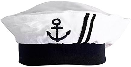 Stylesilove новороденче Наутички морнар извезена капа за бебе, 3-12 месеци