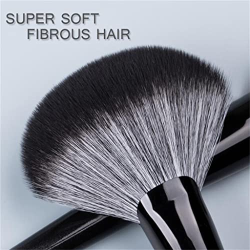 Козметичка четка Лукио-црна сребрена серија за коса меки четки-бегство и професионална алатка за убавина, правејќи пенкало