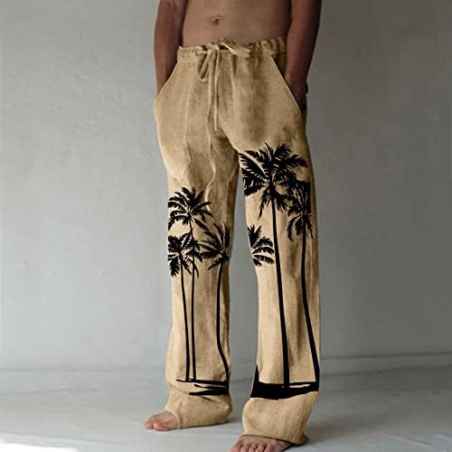 Мажи спортски панталони Менс модна обична мала печатење памук и печатено џебно чипка на панталони со голема големина 50 панталони