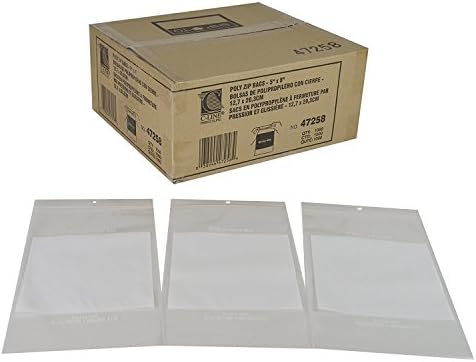 В-линиски вреќи за складирање на мали делови што може да се вратат, 6 x 9 инчи, 1000 по кутија