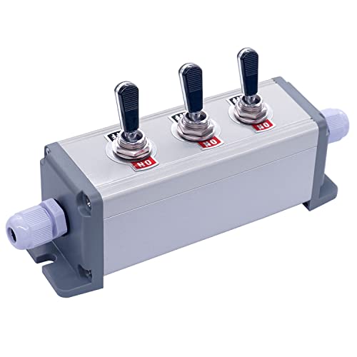 Twidec/3 Gang Toggle Switch Box 16A 250V SPST 2 Позиција 2 пин Вклучено/Исклучено рокер прекинувач за вклучување на црна рачка