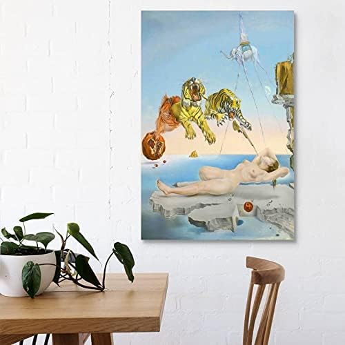 Csutt Salvador Dali Dream предизвикан од постерот за уметност на платно на летот и printидна уметност со слики со модерни постери за