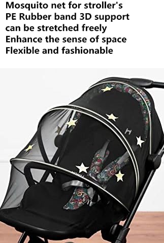 Minilujia Универзална Мрежа За Комарци Со Преклоплива Ѕвезда И Торба За Складирање За Количка За Бебиња Со Патент Видлива Покривка