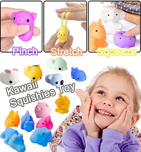 Gaoikerr 20 компјутери Mochi Squishy Toys For Parting Partures, Mini Squishies Animalивотни животни Стрес играчки за олеснување играчки