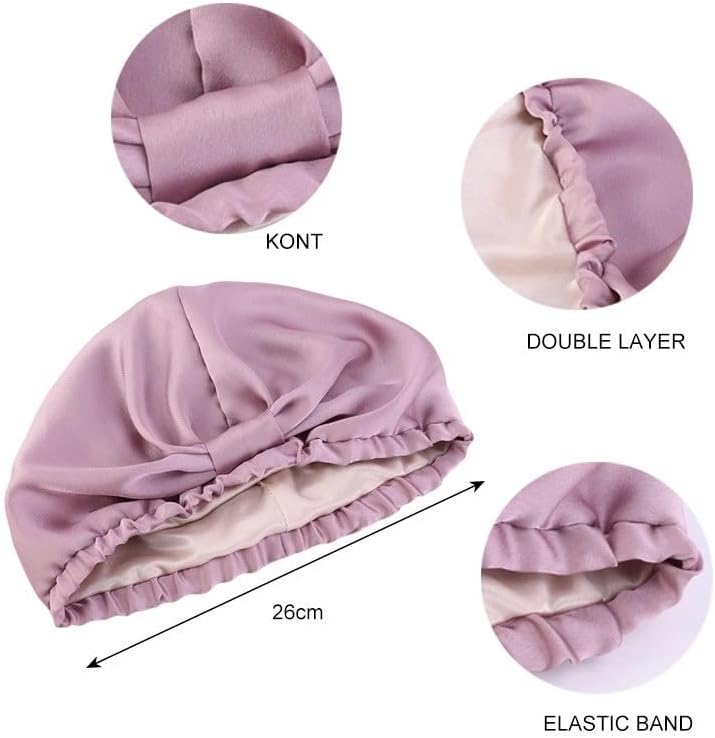 Sawqf Silk Saty Slepe Cap Women Turban Еластична ноќна капа за спиење за туширање, beanie headwear heardley