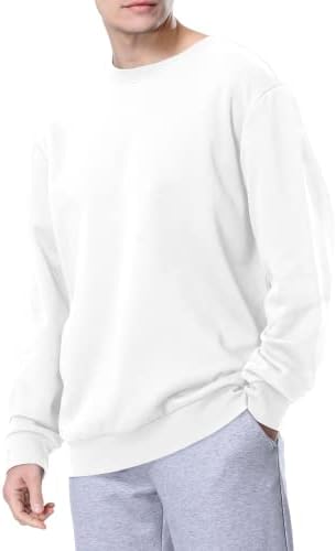 Машка машка маичка против статичко микро руно пулвер џемпери меки памучни екипи на врвови за мажи со големина S-3XL