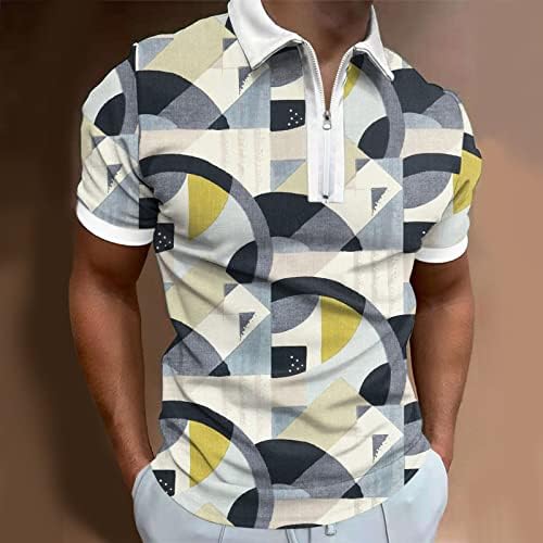 2023 Нови мажи лето дигитално 3Д печатење моден постер лап -патент со кратки ракави маички маички врвна блуза