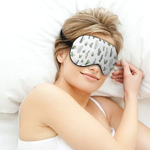 Зелена градина меки маски за очи со прилагодлива лесна лесна удобна слепило за спиење за спиење