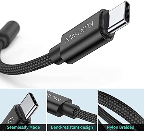 USB C до 3,5 mm Аудио Адаптер, USB Тип C На Aux Слушалки Приклучок Адаптер Dongle Кабел Кабел Компатибилен со пиксели 4 3 2 XL,