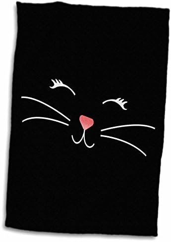 3drose Премногу симпатична црна мачка мачка лице нос и мустаќи - крпи