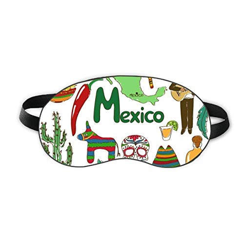 Мексико пејзажи животни Национално знаме за спиење на очите штит мека ноќно слепење на сенка на сенка