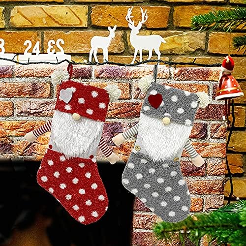 ЈИИСУ Инпулд Мода Божиќни Чорапи Торба За Подароци Божиќна Шема Божиќна Декорација
