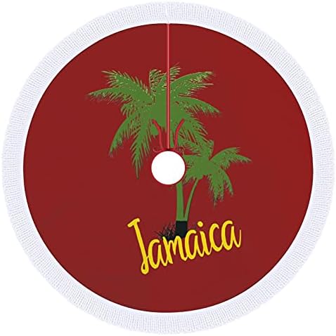 Палма Јамајка Елка Мат Здолниште Дрво База Покријте Со Ресни За Одмор Партија Божиќ Декорација 48х48