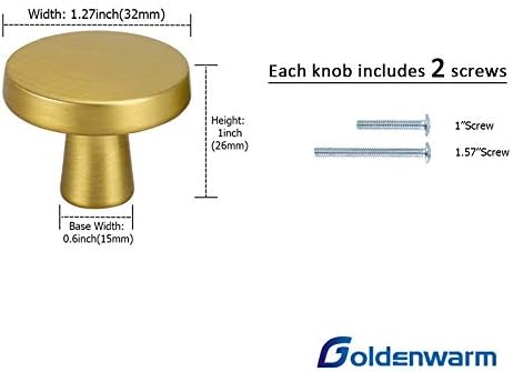 10 пакувања 6-1/4 инчи злато фиока се повлекува и 10 пакувања на копчињата за злато кабинети пакети
