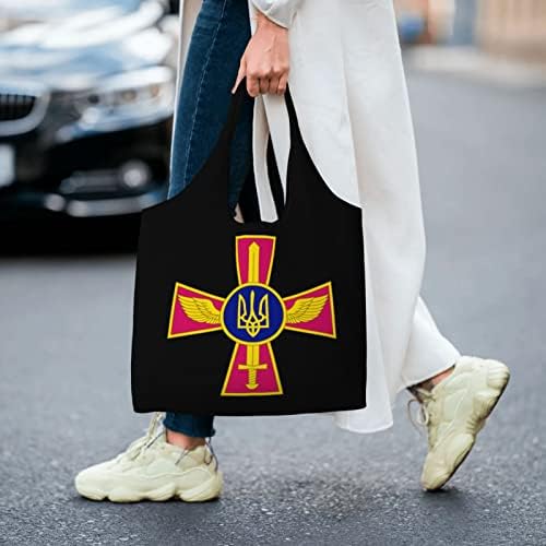 Украински воздушни сили платно торбички торбички за еднократна употреба торба за шопинг за дневни жени или мажи
