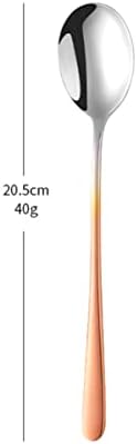 Упкох чај табела лажички мешање ресторани измешана лажица за челични лажици, прибор за прибор лажици домашни стапчиња златно+розово сервирање
