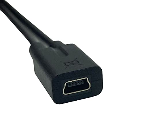 Мини USB 1 до 2 Y Сплитер Кабел, DAFENSOY USB 2.0 МИНИ 5-Пински Женски На Мини Машки и DC 3.5 x 1.35 mm Машки, 2 во 1 Конвертор Кабел