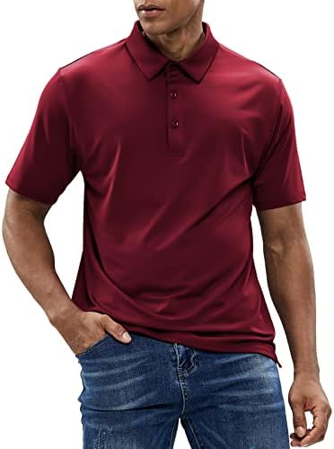 Миер машки голф Поло кошула со кратки ракави за сонце за заштита на отворено спортски кошули Брзо суво, лесен и мек