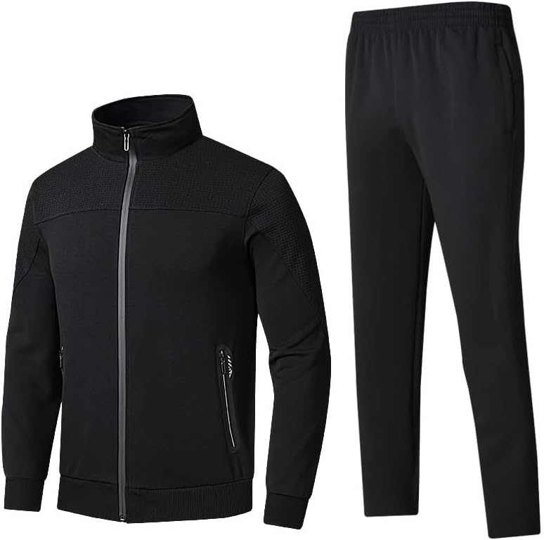 Есенска тренерска маж, спортска облека за трчање комплети облеки за џогирање костум машки 2 парчиња џемпери за џемпери фудбалски фудбали