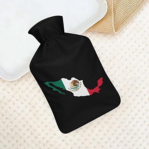 Мексико знамето шише со топла вода со мека покривка вреќа со топла вода за рачни нозе на вратот на вратот потопло