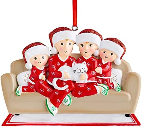 Семејно Божиќно семејство украси украс Божиќ Божиќна персонализирана декорација на дрво Божиќни топка куки мали