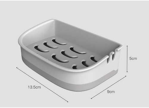 Lsjzz тоалетот сапун кутија за вшмукување чаша за бања, монтиран од бања, доказ за влага, брзо сушење и удобно за чистење, а не заземање