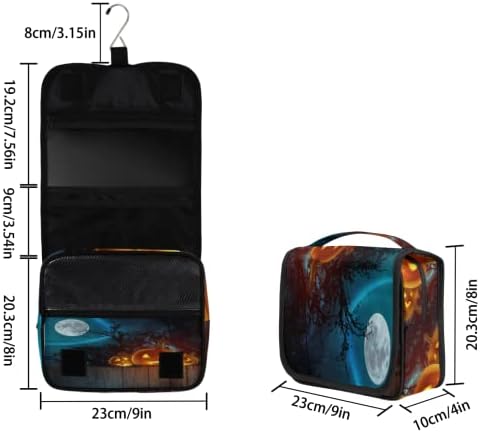 Виси Патување Тоалет Торба Ноќта На Вештерките Тиква Фенер 54 Голем Капацитет Водоотпорен Козметички Торба Патување Преносни Шминка Торба