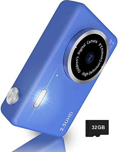Pumiui Дигитална Камера, 48mp Детска Камера FHD 1080P, Камера За Влогирање, Мини Камера за Полнење СО 32gb Картичка, Компактна Пренослива